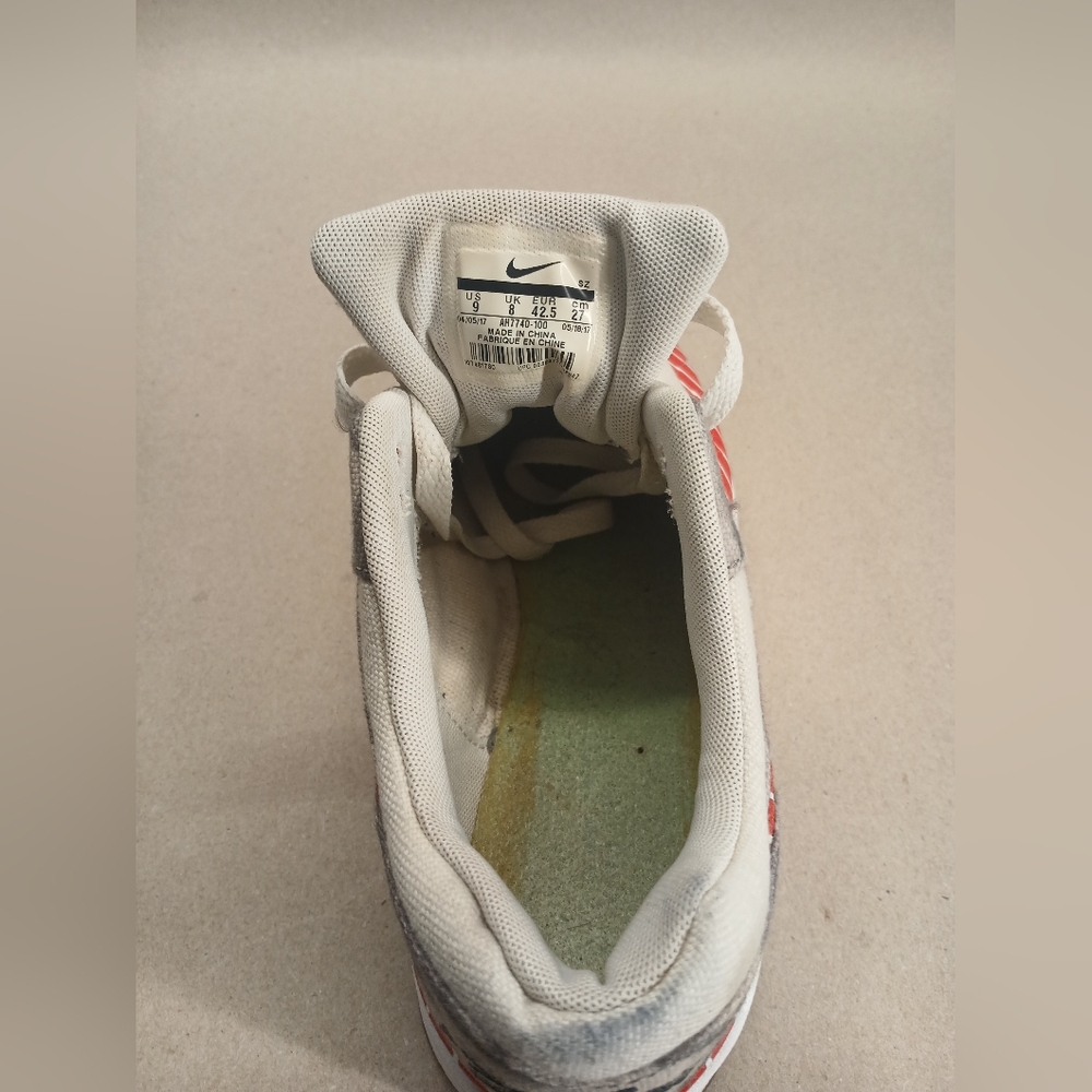 Nike Wasafu X Air Max 1 Red and Gray Men's Shoes - Picture 9 of 16